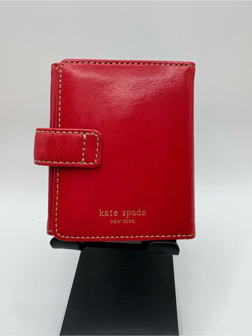 Kate Spade Red Leather Trifold Photo/Card Holder